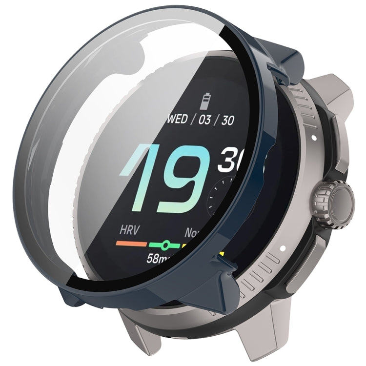 For Suunto Race PC + Tempered Glass Film Integrated Watch Protective Case(Deep Blue) - Watch Case by PMC TechLife | Online Shopping South Africa | PMC TechLife | Buy Now Pay Later Mobicred
