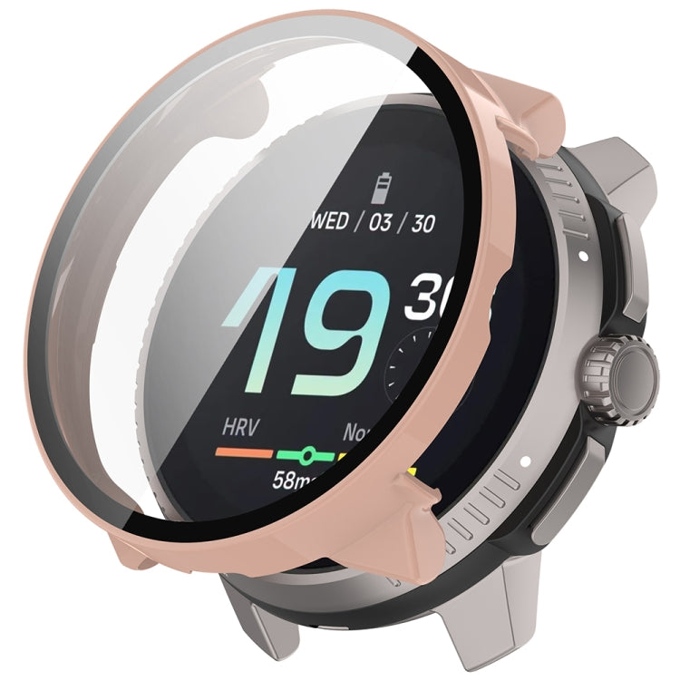 For Suunto Race PC + Tempered Glass Film Integrated Watch Protective Case(Pink) - Watch Case by PMC TechLife | Online Shopping South Africa | PMC TechLife | Buy Now Pay Later Mobicred