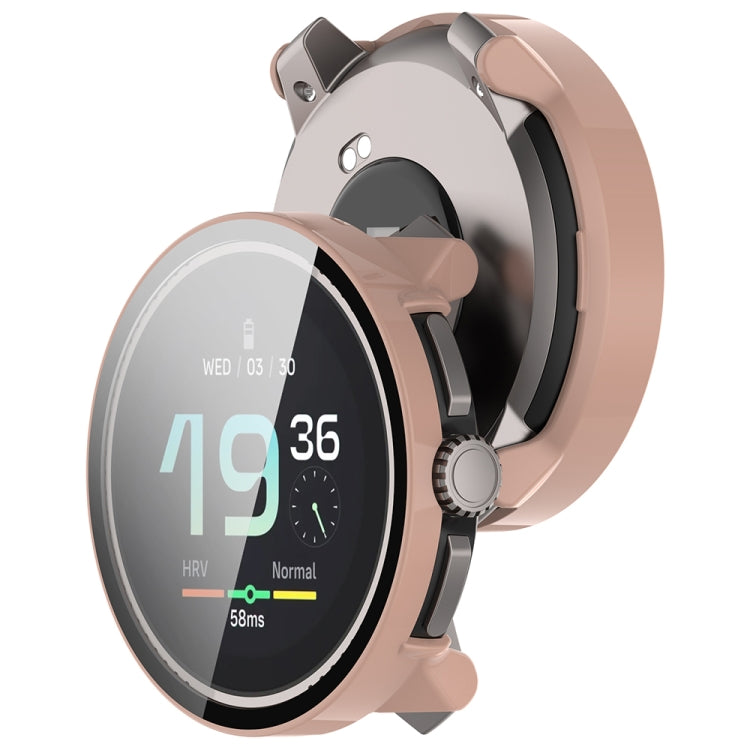 For Suunto Race PC + Tempered Glass Film Integrated Watch Protective Case(Pink) - Watch Case by PMC TechLife | Online Shopping South Africa | PMC TechLife | Buy Now Pay Later Mobicred