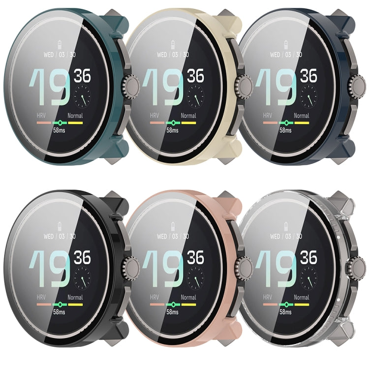 For Suunto Race PC + Tempered Glass Film Integrated Watch Protective Case(Black) - Watch Case by PMC TechLife | Online Shopping South Africa | PMC TechLife | Buy Now Pay Later Mobicred