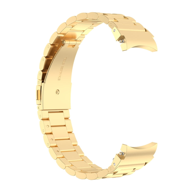 For Samsung Galaxy Watch 7 40 / 44mm Three Bead Stainless Steel Metal Watch Strap(Gold) - free shipping - PMC TechLife - Order now!