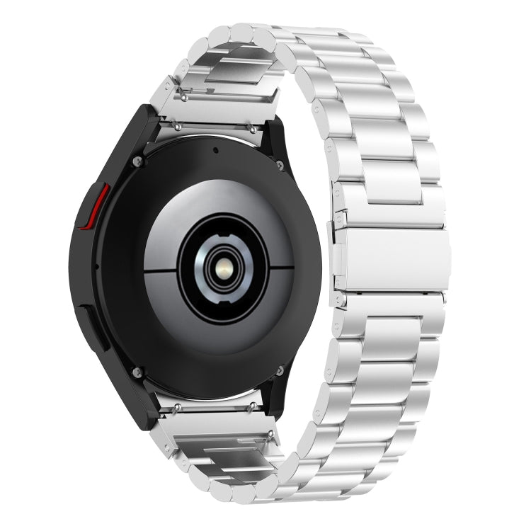 For Samsung Galaxy Watch FE 40mm Three Bead Stainless Steel Metal Watch Strap(Silver) - free shipping - PMC TechLife - Order now!