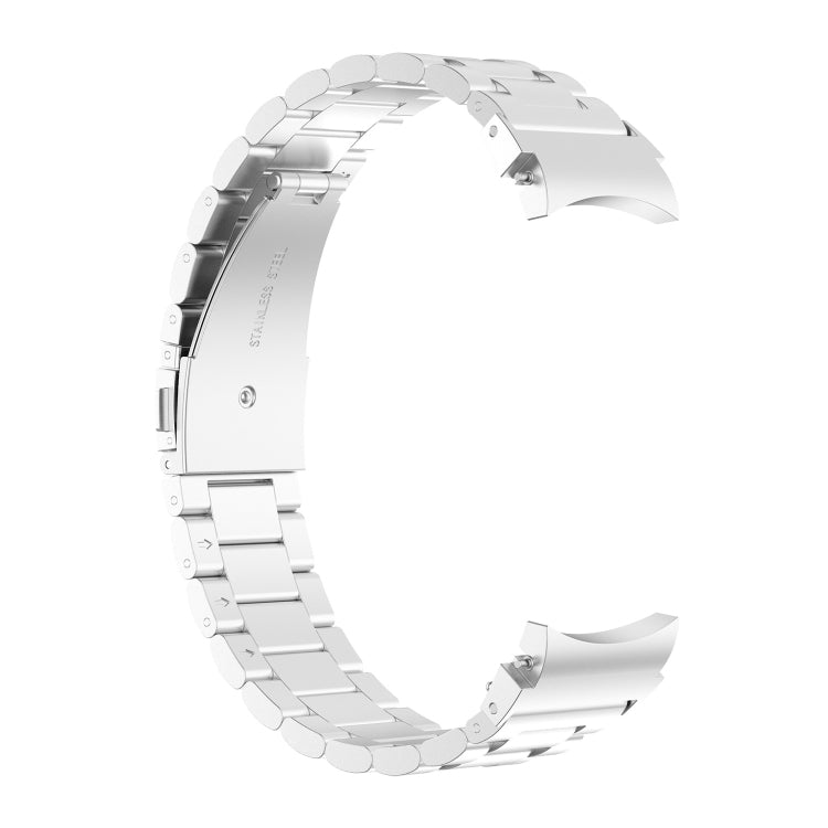 For Samsung Galaxy Watch FE 40mm Three Bead Stainless Steel Metal Watch Strap(Silver) - free shipping - PMC TechLife - Order now!