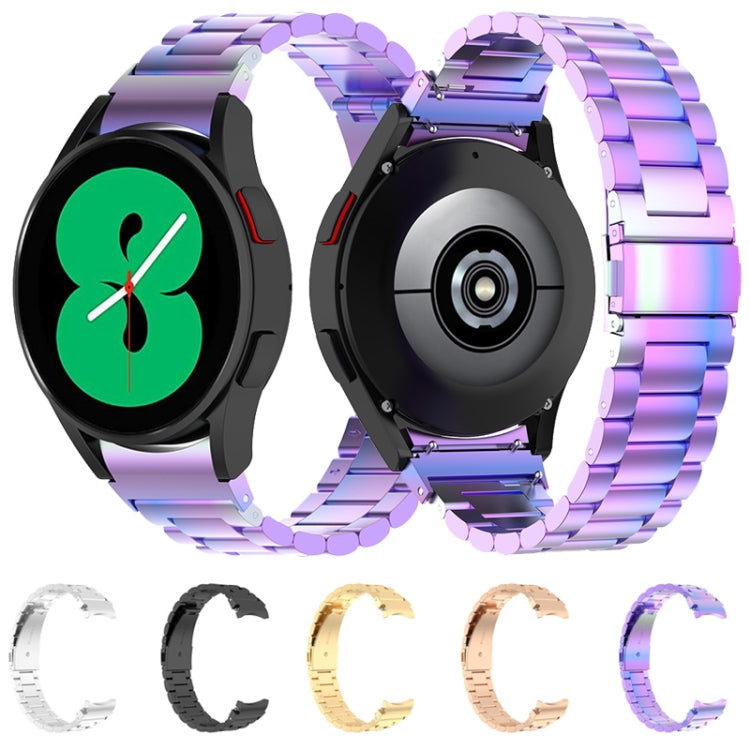 For Samsung Galaxy Watch Ultra 47mm Three Bead Stainless Steel Metal Watch Strap(Rose Gold) - free shipping - PMC TechLife - Order now!