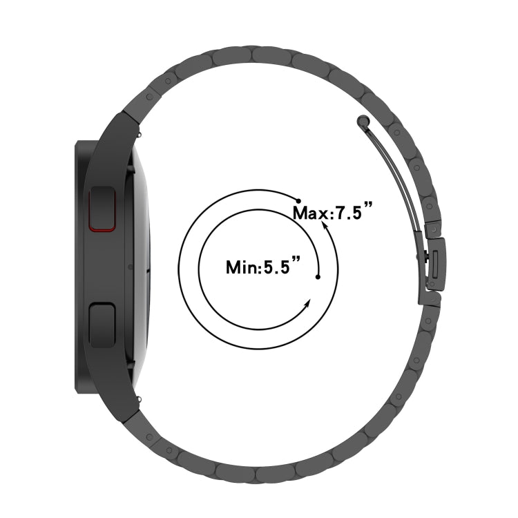 For Samsung Galaxy Watch FE 40mm Three Bead Stainless Steel Metal Watch Strap(Gold) - free shipping - PMC TechLife - Order now!