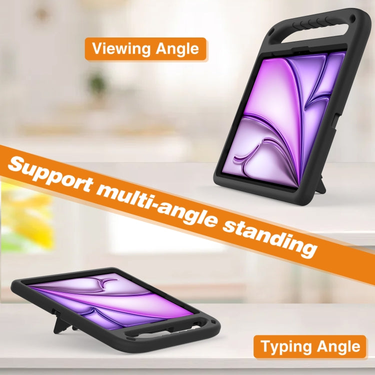 For iPad Air 13 2024 Handle EVA Shockproof Tablet Case with Holder(Black) - iPad Air 13 2024 Cases by PMC TechLife | Online Shopping South Africa | PMC TechLife | Buy Now Pay Later Mobicred