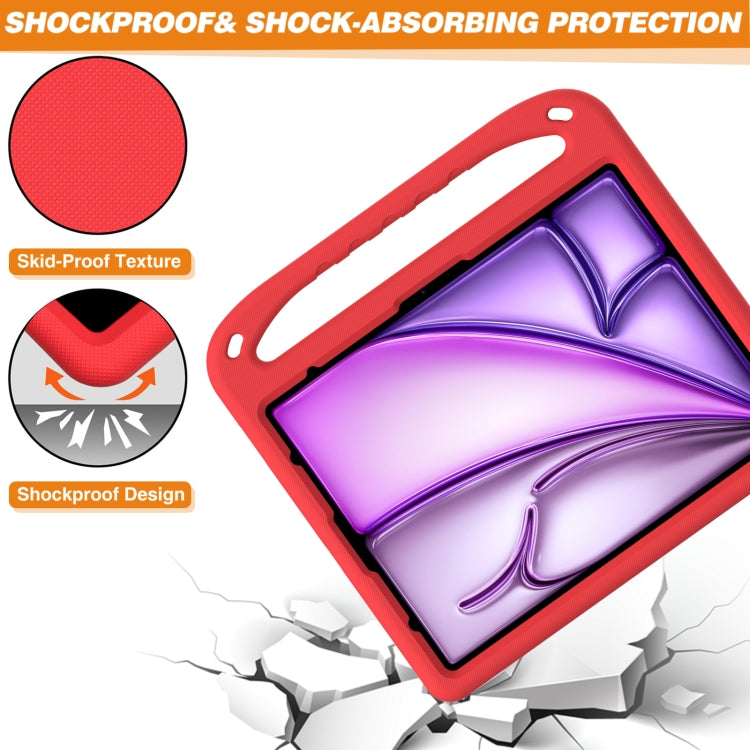 For iPad Air 13 2024 Handle EVA Shockproof Tablet Case with Holder(Red) - iPad Air 13 2024 Cases by PMC Jewellery | Online Shopping South Africa | PMC Jewellery | Buy Now Pay Later Mobicred