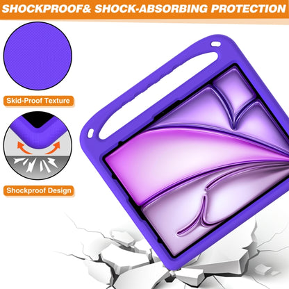 For iPad Air 13 2024 Handle EVA Shockproof Tablet Case with Holder(Purple) - iPad Air 13 2024 Cases by PMC Jewellery | Online Shopping South Africa | PMC Jewellery | Buy Now Pay Later Mobicred