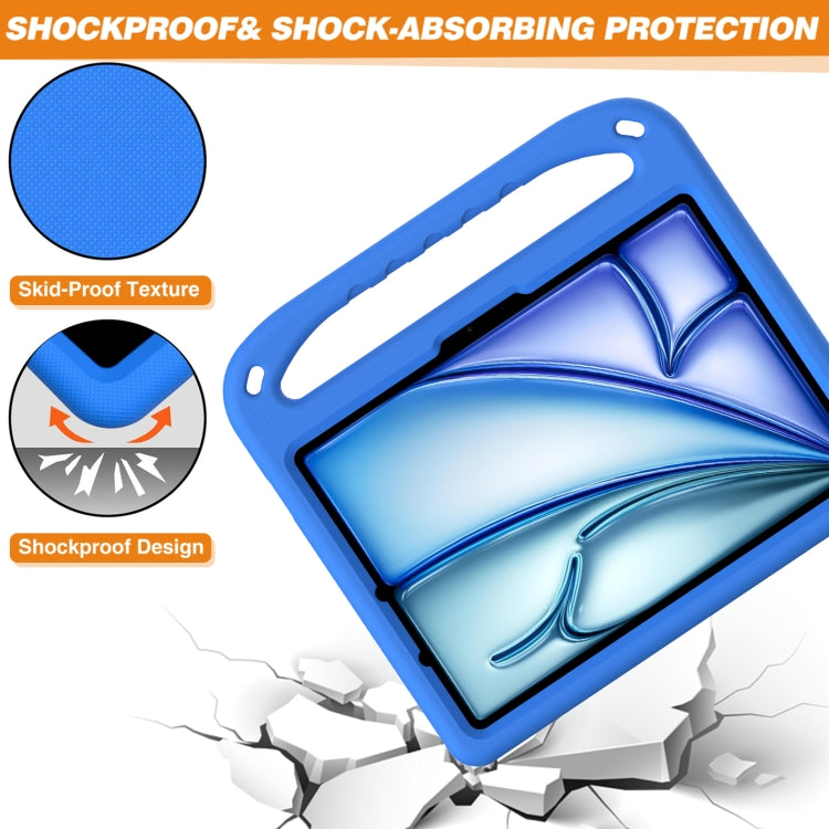 For iPad Air 11 / Pro 11 2024 Handle EVA Shockproof Tablet Case with Holder(Blue) - iPad Air 11 2024 Cases by PMC Jewellery | Online Shopping South Africa | PMC Jewellery | Buy Now Pay Later Mobicred