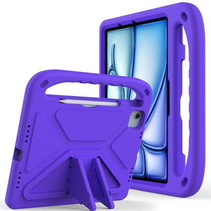 For iPad Air 11 / Pro 11 2024 Handle EVA Shockproof Tablet Case with Holder(Purple) - iPad Air 11 2024 Cases by PMC Jewellery | Online Shopping South Africa | PMC Jewellery | Buy Now Pay Later Mobicred