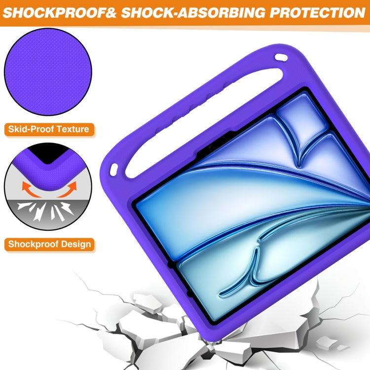 For iPad Air 11 / Pro 11 2024 Handle EVA Shockproof Tablet Case with Holder(Purple) - iPad Air 11 2024 Cases by PMC Jewellery | Online Shopping South Africa | PMC Jewellery | Buy Now Pay Later Mobicred