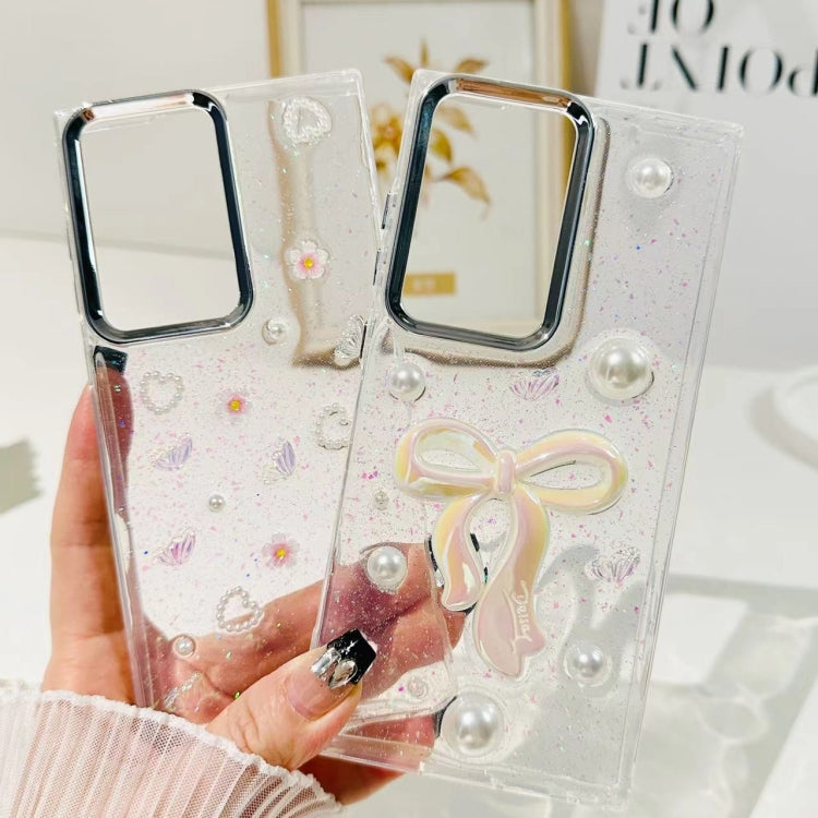 For Samsung Galaxy S25 Ultra 5G Three-dimensional Bow Pearl Love Flower TPU  Phone Case(Butterfly Love Flowers) - Galaxy S25 Ultra 5G Cases by PMC Jewellery | Online Shopping South Africa | PMC Jewellery | Buy Now Pay Later Mobicred