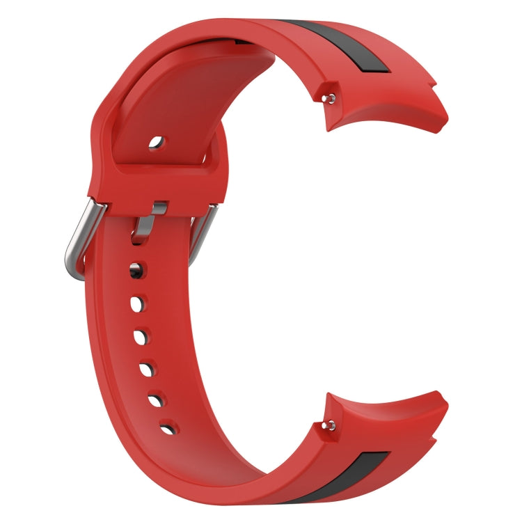 For Samsung Galaxy Watch FE 40mm Two Color Stripe Silicone Watch Band(Red Black) - free shipping - PMc TechLife - Order now!