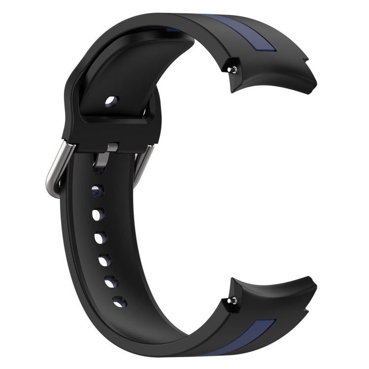 For Samsung Galaxy Watch 7 40 / 44mm Two Color Stripe Silicone Watch Band(Black Blue) - free shipping - PMc TechLife - Order now!