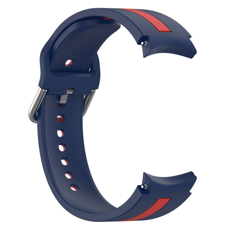 For Samsung Galaxy Watch 7 40 / 44mm Two Color Stripe Silicone Watch Band(Blue Red) - free shipping - PMc TechLife - Order now!