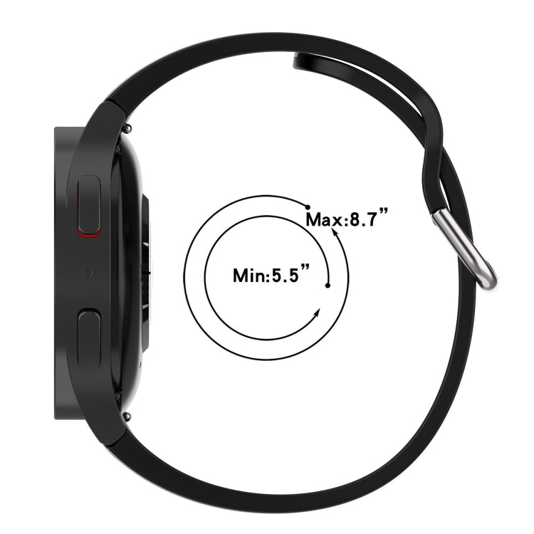 For Samsung Galaxy Watch FE 40mm Two Color Stripe Silicone Watch Band(Black White) - free shipping - PMc TechLife - Order now!