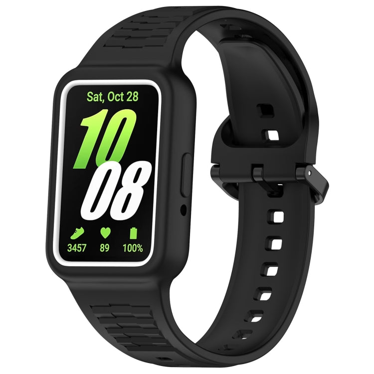 For  Huawei Band 9 NFC Two Color Frame Integrated Silicone Watch Band(Black) - free shipping - PMc TechLife - Order now!