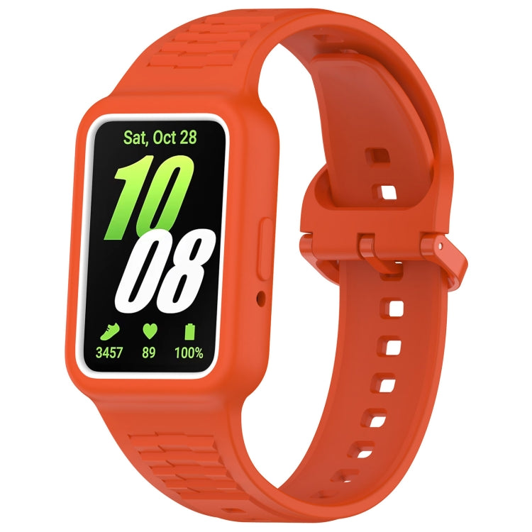 For  Huawei Band 9 NFC Two Color Frame Integrated Silicone Watch Band(Orange) - Watch Bands by PMc TechLife | Online Shopping South Africa | PMc TechLife | Buy Now Pay Later Mobicred