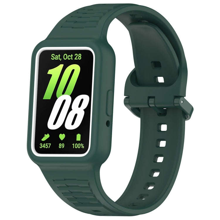 For  Huawei Band 9 Two Color Frame Integrated Silicone Watch Band(Dark Green) - free shipping - PMc TechLife - Order now!