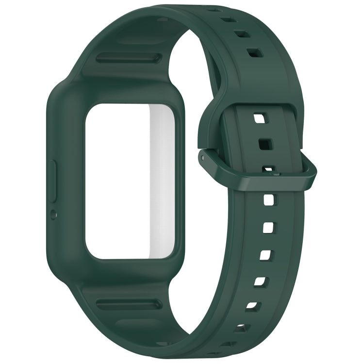 For  Huawei Band 9 Two Color Frame Integrated Silicone Watch Band(Dark Green) - free shipping - PMc TechLife - Order now!