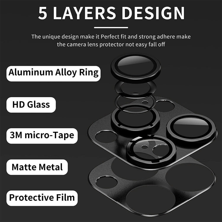 For iPhone 16 Pro / 16 Pro Max ENKAY Anti-reflection Camera Lens Aluminium Alloy Tempered Glass Film(Grey) - free shipping - PMC Jewellery - Order now!
