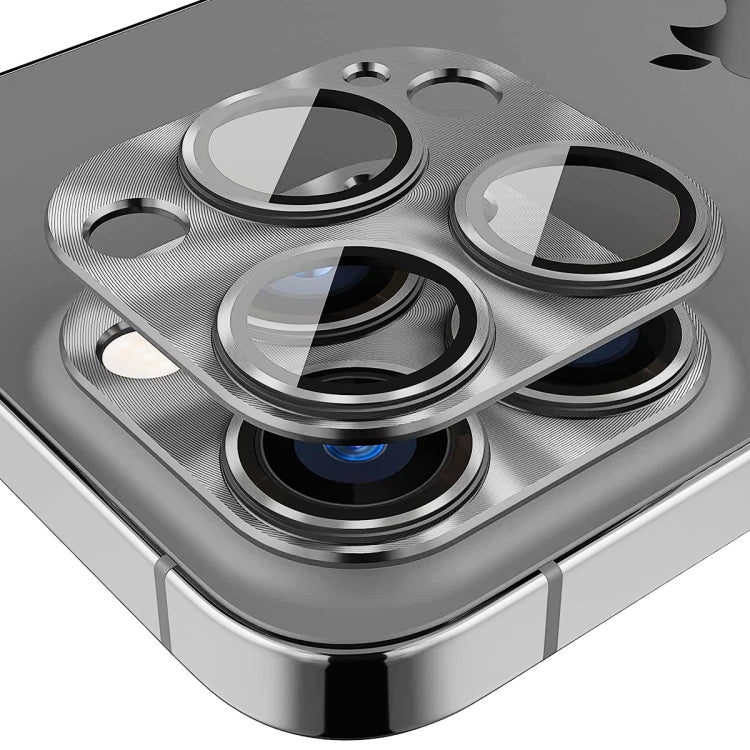 For iPhone 16 Pro / 16 Pro Max ENKAY Aluminium Alloy Tempered Glass Lens Cover Film(Grey) - free shipping - PMC Jewellery - Order now!