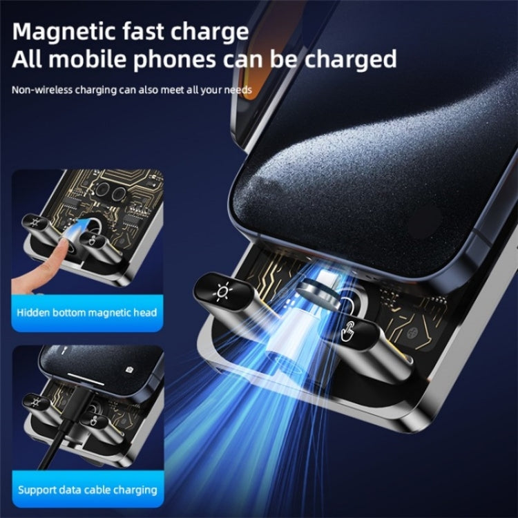 C1 Car Wireless 66W Fast Charger Phone Holder Infrared Sensor Punk Style(Black) - Car Charger by PMC TechLife | Online Shopping South Africa | PMC TechLife | Buy Now Pay Later Mobicred