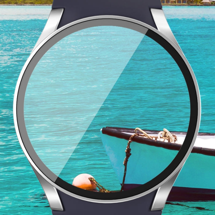 For Samsun Galaxy Watch 7 44mm PC + Tempered Film Integrated Watch Protective Case(Transparent) - Watch Cases by PMC TechLife | Online Shopping South Africa | PMC TechLife | Buy Now Pay Later Mobicred
