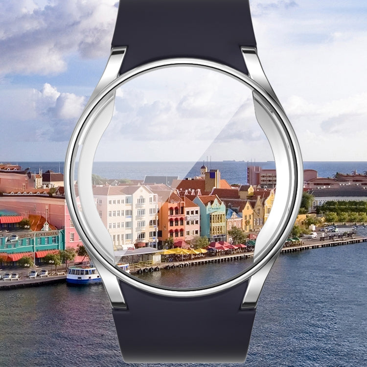 For Samsun Galaxy Watch 7 44mm Full Coverage TPU Electroplated Watch Protective Case(Sliver) - Watch Cases by PMC Jewellery | Online Shopping South Africa | PMC Jewellery | Buy Now Pay Later Mobicred