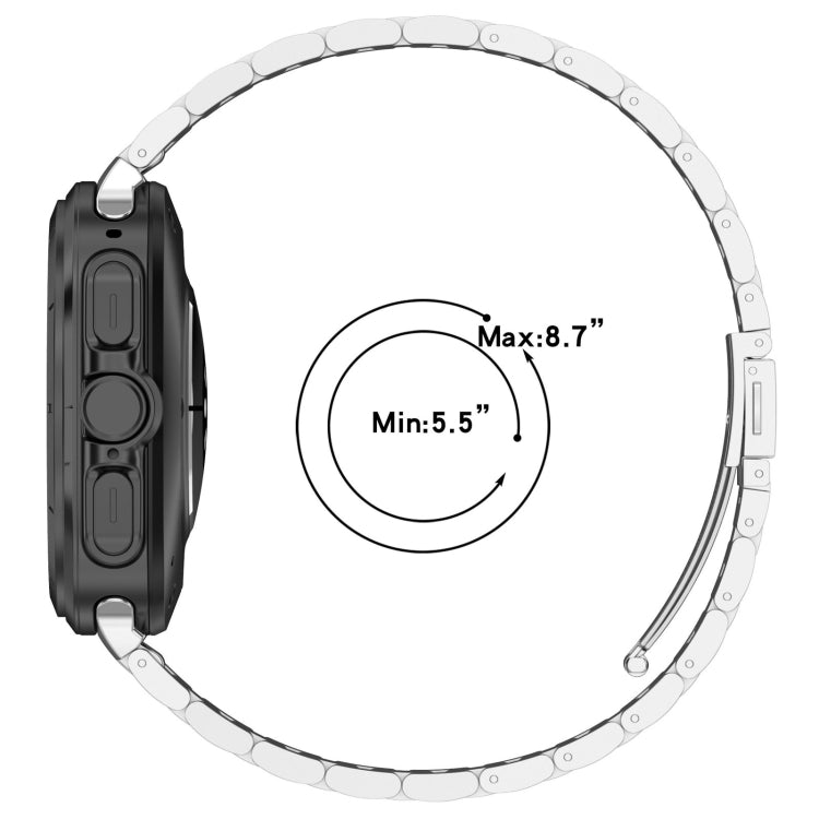 For Samsung Galaxy Watch Ultra 47mm Three Beads Stainless Steel Metal Watch Band(Rose Gold) - free shipping - PMC TechLife - Order now!