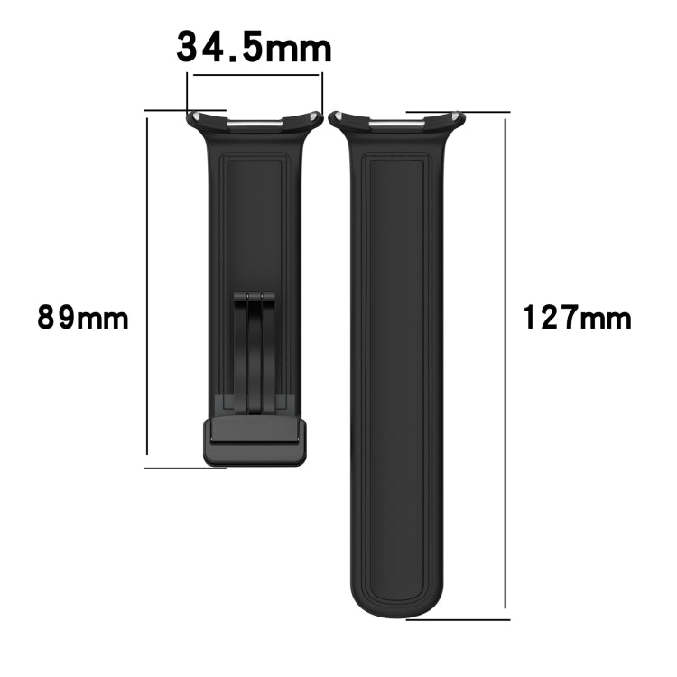 For Samsung Galaxy Watch Ultra 47mm Magnetic Folding Buckle Silicone Leather Watch Band(Green) - Watch Bands by PMC TechLife | Online Shopping South Africa | PMC TechLife | Buy Now Pay Later Mobicred
