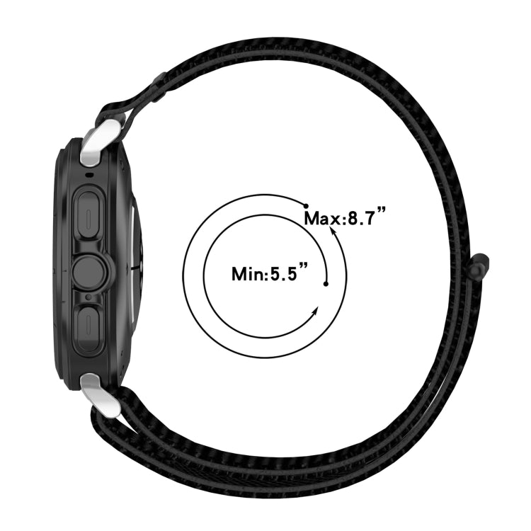 For Samsung Galaxy Watch Ultra 47mm Loop Nylon Hook and Loop Fastener Watch Band(Gray Blue) - Watch Bands by PMC Jewellery | Online Shopping South Africa | PMC Jewellery | Buy Now Pay Later Mobicred