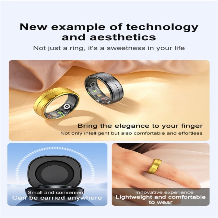 R06 SIZE 9 Smart Ring, Support Heart Rate / Blood Oxygen / Sleep Monitoring / Multiple Sports Modes(Gold) - free shipping - PMC TechLife - Order now!