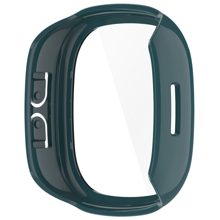 For Fitbit Ace LTE  PC + Tempered Glass Film Integrated Watch Protective Case(Pine Green) - Watch Cases by PMC TechLife | Online Shopping South Africa | PMC TechLife | Buy Now Pay Later Mobicred
