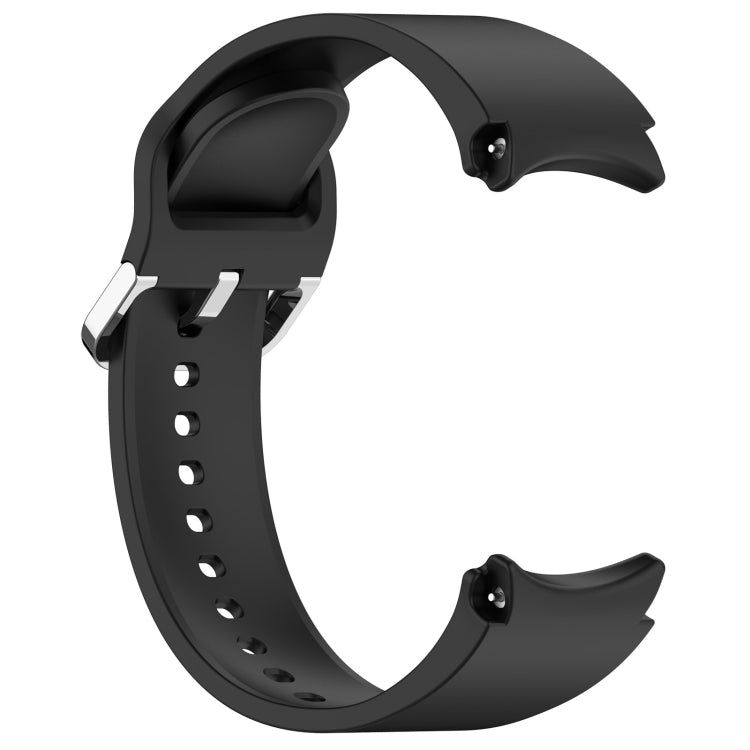 For Samsung Galaxy Watch FE 40mm Solid Color Silver Buckle Quick Release Silicone Watch Band(Black) - free shipping - PMC TechLife - Order now!
