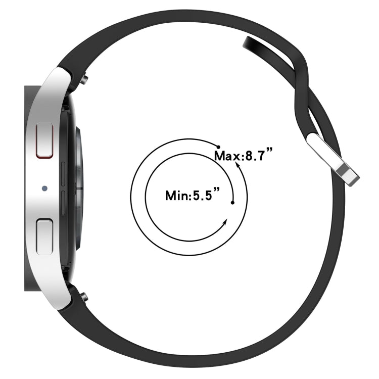For Samsung Galaxy Watch FE 40mm Solid Color Silver Buckle Quick Release Silicone Watch Band(Black) - free shipping - PMC TechLife - Order now!