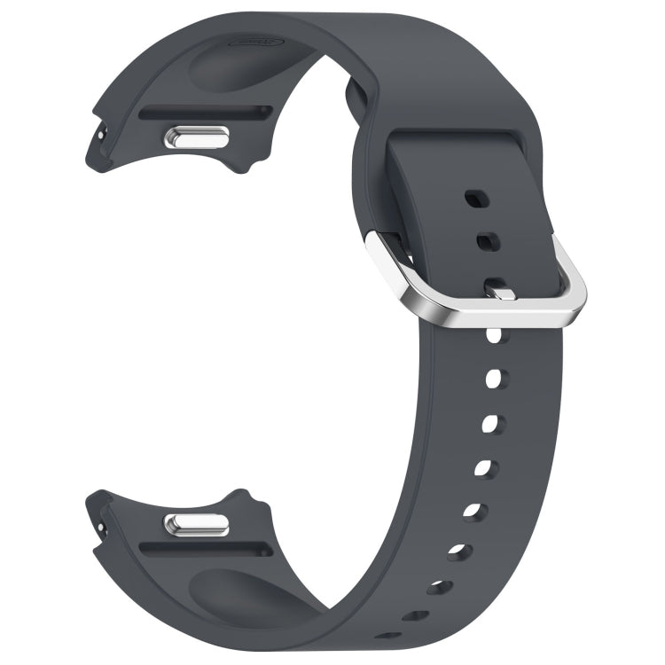 For Samsung Galaxy watch 5 Golf Edition Solid Color Silver Buckle Quick Release Silicone Watch Band(Grey) - free shipping - PMC TechLife - Order now!