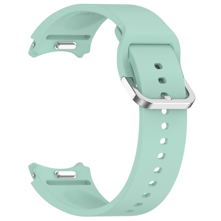 For Samsung Galaxy Watch 5  40mm Solid Color Silver Buckle Quick Release Silicone Watch Band(Teal) - free shipping - PMC TechLife - Order now!