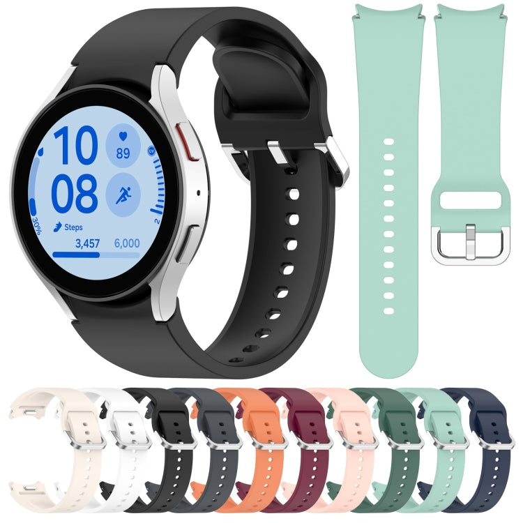 For Samsung Galaxy Watch 7 44mm Solid Color Silver Buckle Quick Release Silicone Watch Band(Wine Red) - free shipping - PMC TechLife - Order now!