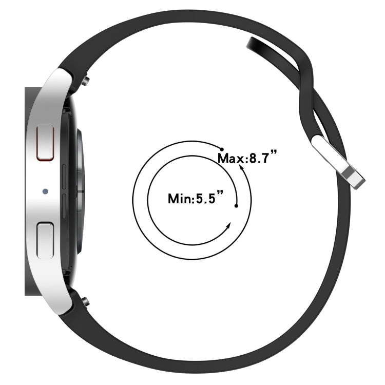 For Samsung Galaxy Watch 6 Classic 47mm Solid Color Silver Buckle Quick Release Silicone Watch Band(Midnight Blue) - free shipping - PMC TechLife - Order now!
