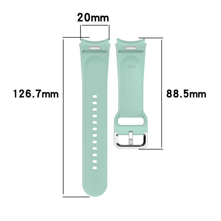 For Samsung Galaxy Watch 5  44mm Solid Color Silver Buckle Quick Release Silicone Watch Band(Pink) - free shipping - PMC TechLife - Order now!