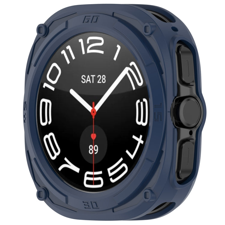 For Samsung Galaxy Watch Ultra 47mm Armored TPU Watch Protective Case(Blue) - Watch Cases by PMC Jewellery | Online Shopping South Africa | PMC Jewellery | Buy Now Pay Later Mobicred