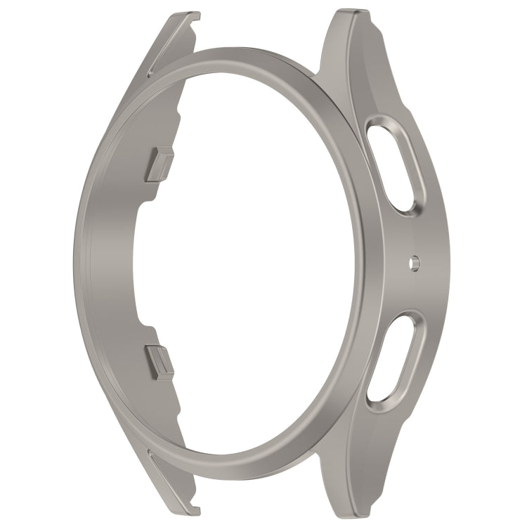 For Sansung Galaxy Watch 7 44mm Half Pack Hollow PC Watch Protective Case(Titanium Steel Color) - Watch Cases by PMC TechLife | Online Shopping South Africa | PMC TechLife | Buy Now Pay Later Mobicred