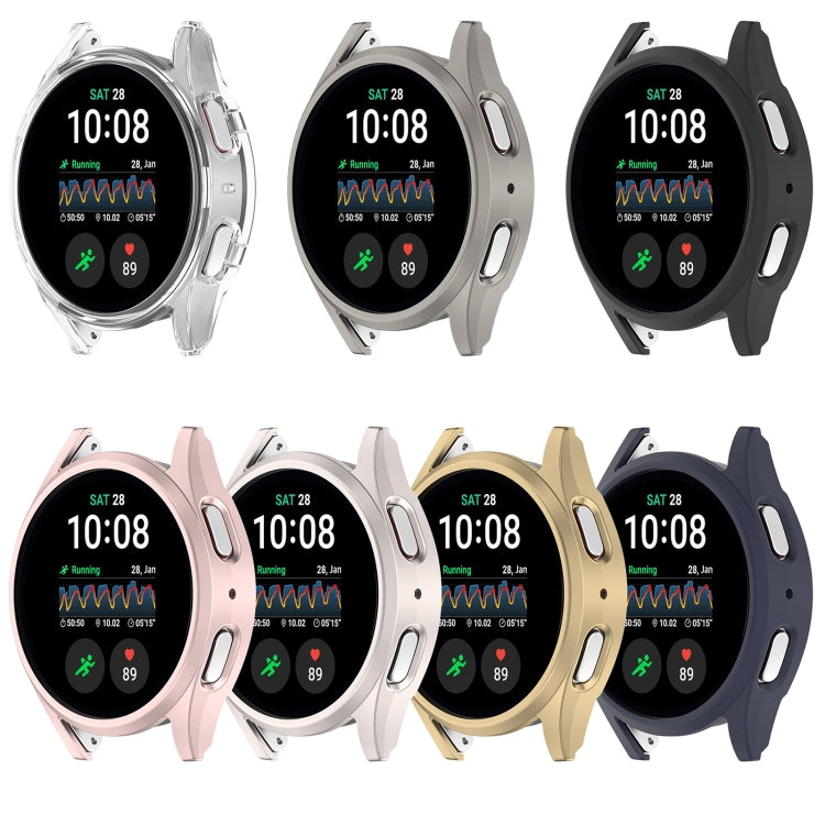 For Sansung Galaxy Watch 7 40mm Half Pack Hollow PC Watch Protective Case(Titanium Steel Color) - Watch Cases by PMC Jewellery | Online Shopping South Africa | PMC Jewellery | Buy Now Pay Later Mobicred