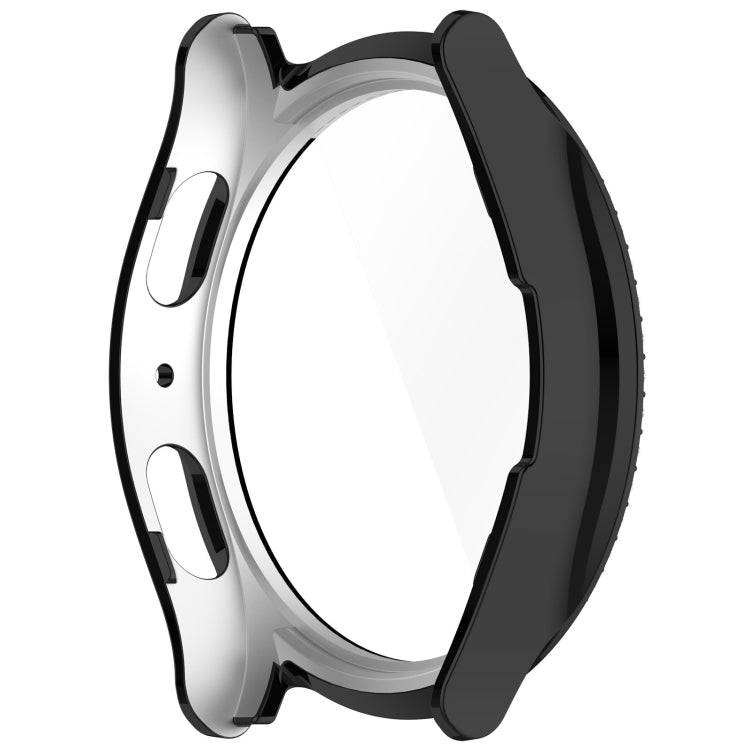 For Samsung Galaxy Watch 7 40mm Single Row Diamond PC + Tempered Film Integrated Watch Protective Case(Black) - Watch Cases by PMC TechLife | Online Shopping South Africa | PMC TechLife | Buy Now Pay Later Mobicred