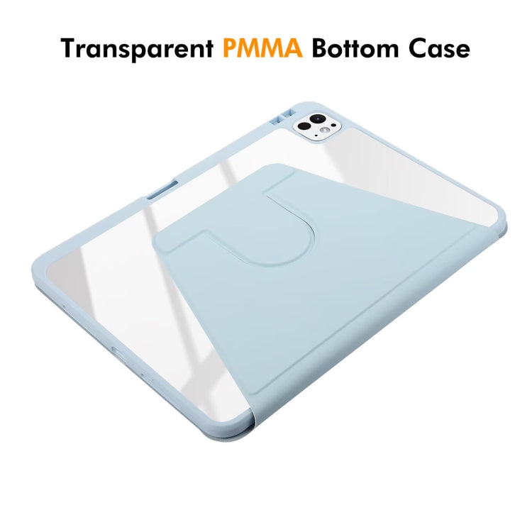 For iPad Pro 11 2024 ENKAY 360 Rotation PMMA Leather Smart Tablet Case with Pen Slot(Blue) - free shipping - PMc TechLife - Order now!