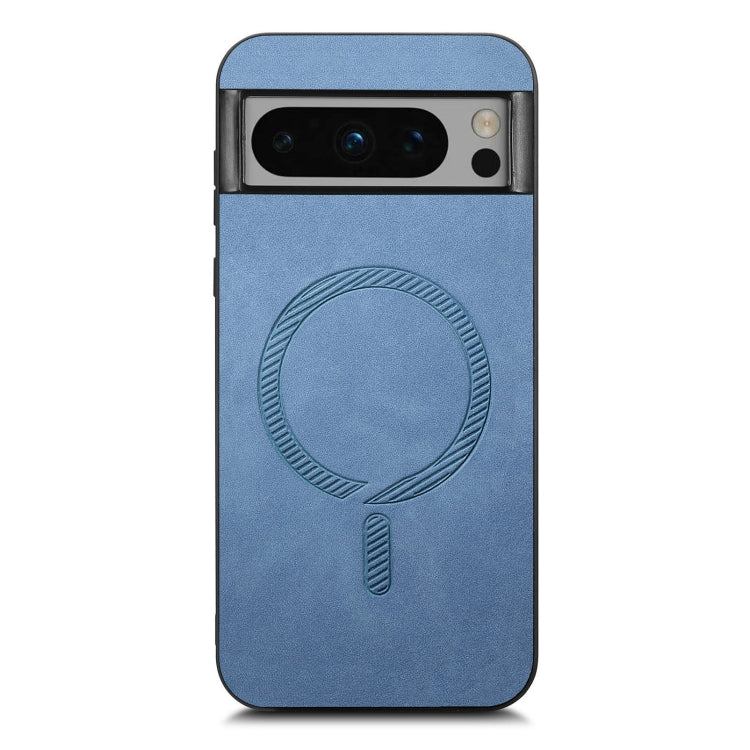 For Google Pixel 9 Pro XL Retro Magsafe Magnetic PU Back Cover Phone Case(Blue) - Google Cases by PMC Jewellery | Online Shopping South Africa | PMC Jewellery | Buy Now Pay Later Mobicred