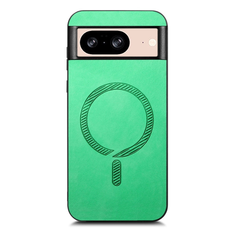 For Google Pixel 9 / 9 Pro Retro Magsafe Magnetic PU Back Cover Phone Case(Green) - Google Cases by PMC Jewellery | Online Shopping South Africa | PMC Jewellery | Buy Now Pay Later Mobicred