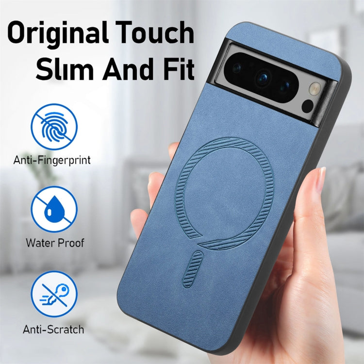 For Google Pixel 9 Pro XL Retro Magsafe Magnetic PU Back Cover Phone Case(Purple) - Google Cases by PMC TechLife | Online Shopping South Africa | PMC TechLife | Buy Now Pay Later Mobicred