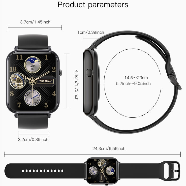 Q19 Max 2.1 inch HD Screen Waterproof Sports Business Smart Watch(Black) - Smart Watches by PMC TechLife | Online Shopping South Africa | PMC TechLife | Buy Now Pay Later Mobicred